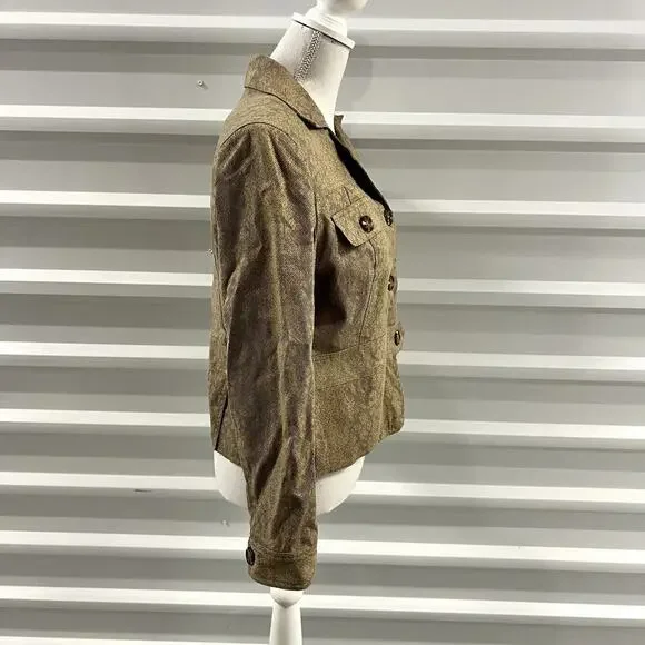 Worthington Snake Skin Print Blazer Size 12P (S) - Picture 5 of 7